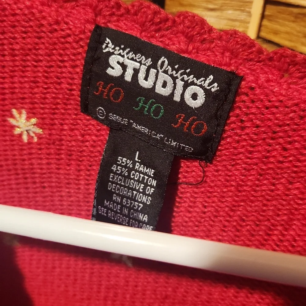 Designers Originals Studio, Vintage Holiday, Christmas, Colorful, Embroided Top